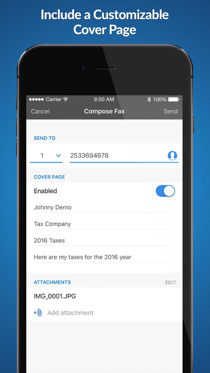 eFax – send fax from iPhone screenshot-3