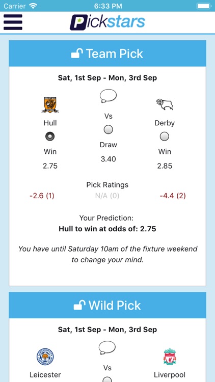 Pickstars Football Predictor