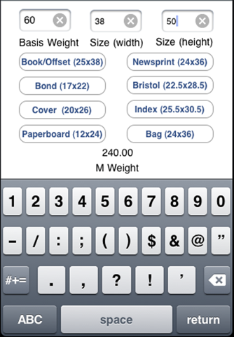 Kelly Paper Basis Weight to M-Weight Calculator - náhled