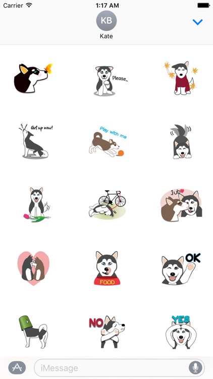 Huskymoji - Smart Husky Dog Emoji Sticker