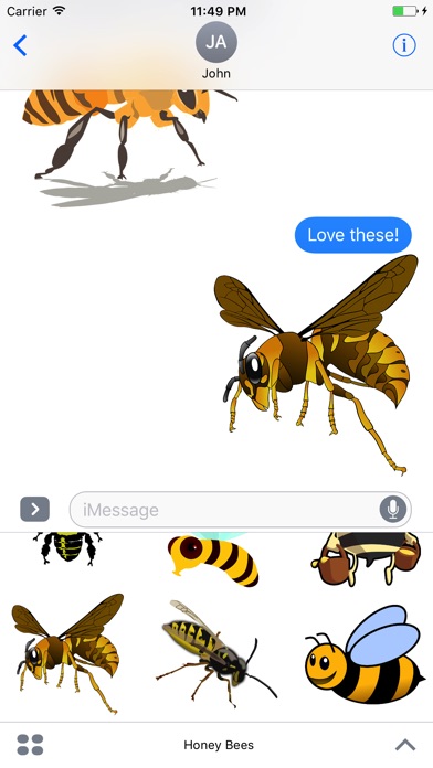 Honey Bee Stickers: Buzz Buzz! screenshot 2