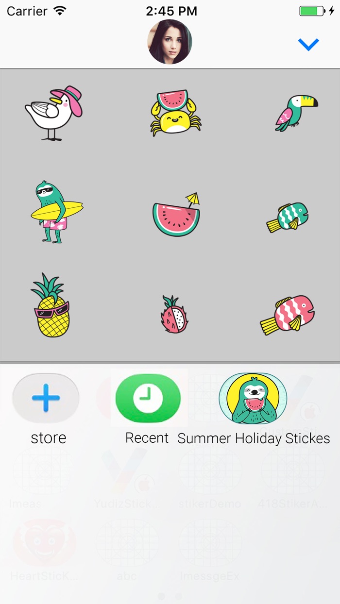 Summer Animated Stickes