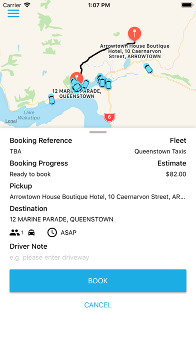 Queenstown Taxis screenshot 2