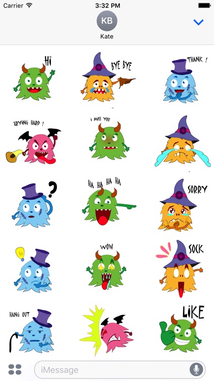 Color monster halloween