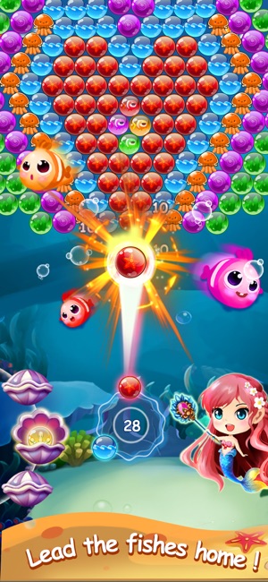 Mermaid Bubble Shooter(圖2)-速報App