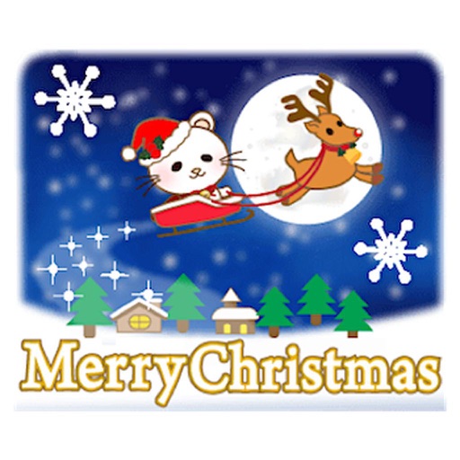 Animated Christmas Cat Sticker iOS App