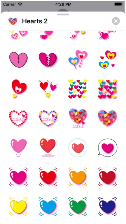 Hearts 2 Stickers