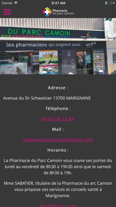 Pharmacie du parc camoin screenshot 2