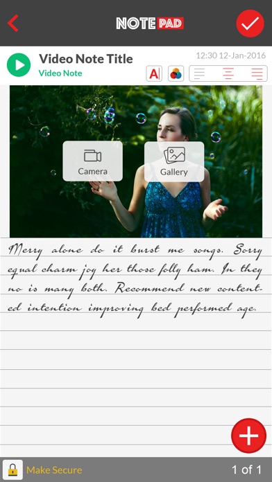 Secure Notepad Pro - Text, Picture, Video & List screenshot 3