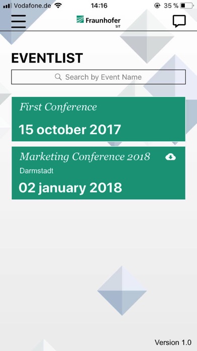 Fraunhofer EventApp screenshot 2