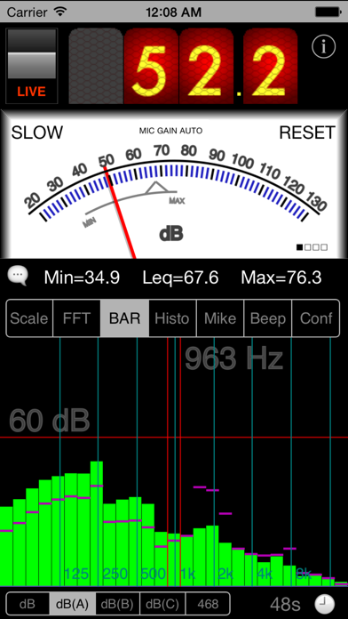 SPLnFFT Noise Meter Screenshot 3