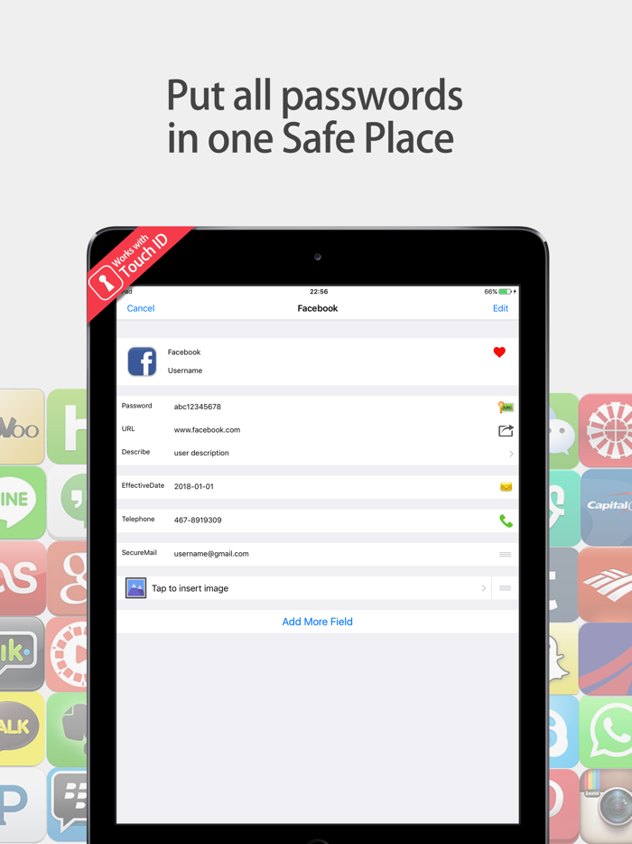 Lock Password Manager safe App