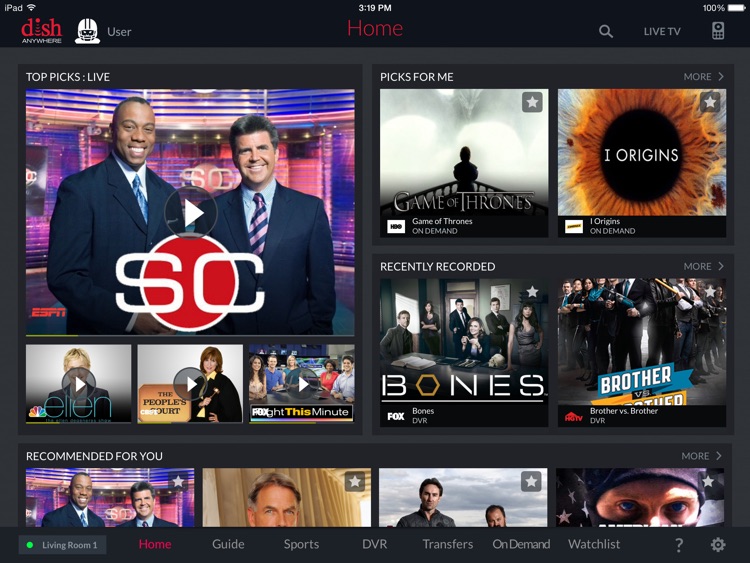 DISH Anywhere for iPad