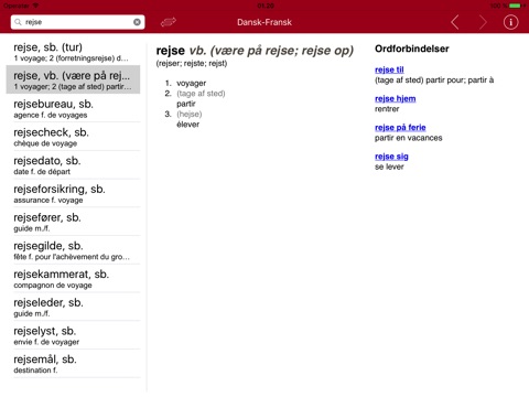 Gyldendal's French Danish Dictionary - Mini screenshot 3