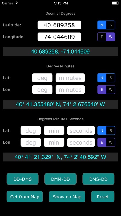 Co-ordinate Converter (Latitude & Longitude)