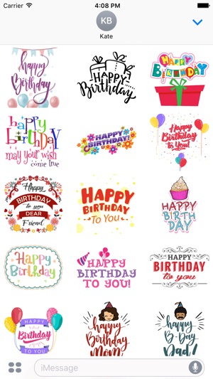 Happy Birthday Greeting Stickers(圖2)-速報App