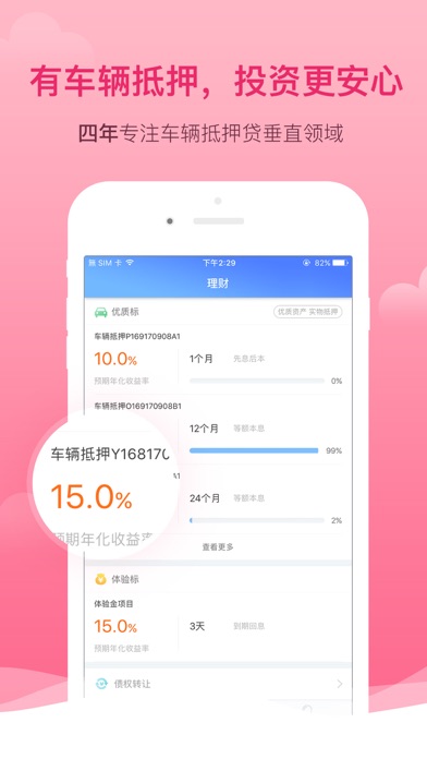 宜聚网理财-专注车贷的投资平台 screenshot 3