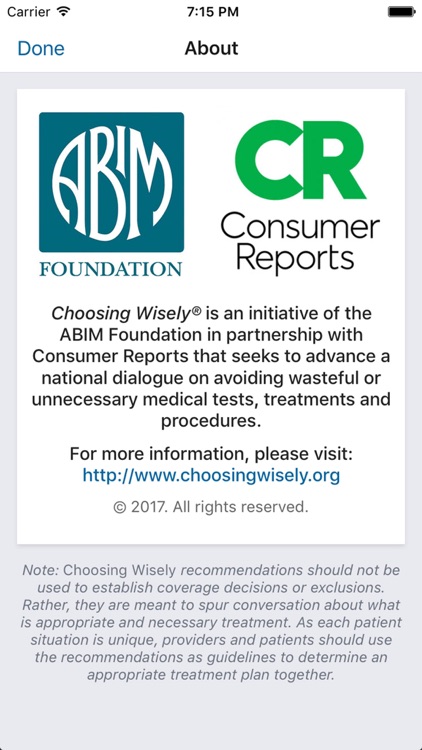 Choosing Wisely