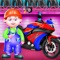 Little repairman’s mechanic workshop is ready to make an automated sports bike for the motorbike racer