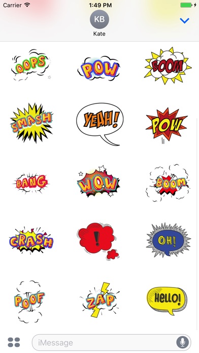 Color bubbles comics stickers screenshot 2