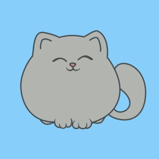 Circle Grey Kitty Stickers