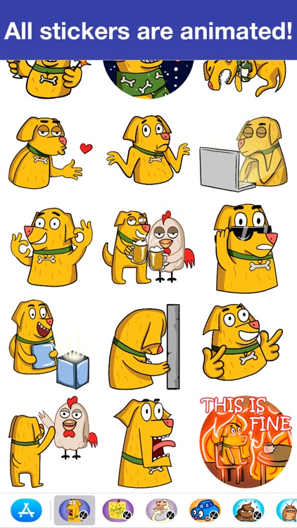 Dog Cooper - Animated stickers