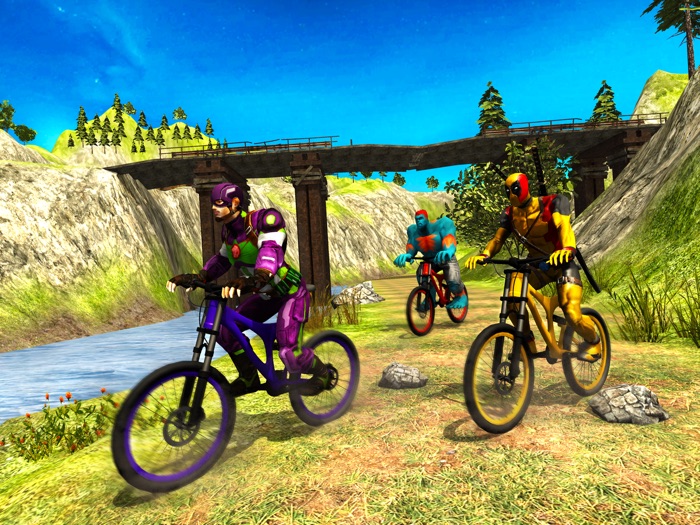 Offroad Superhero Bicycle Race