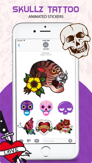 Animated Skulls&Tattoo Sticker(圖2)-速報App