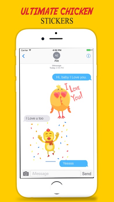Yellow Chicken Sticker screenshot 4