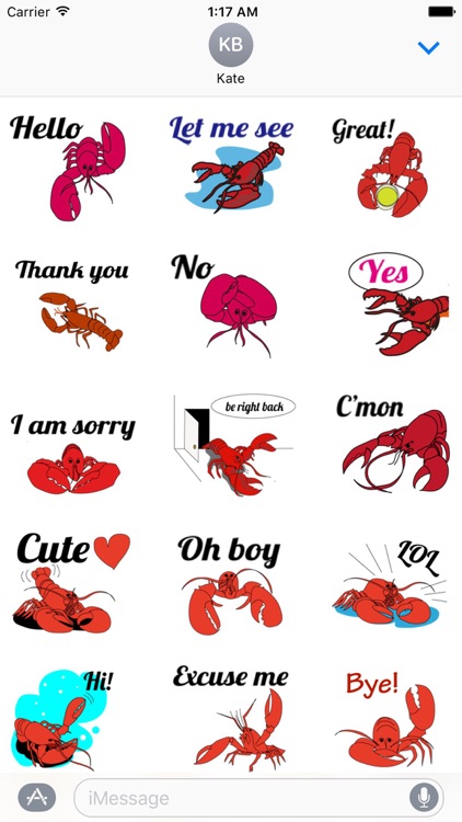 Funny Lobster Talk Sticker