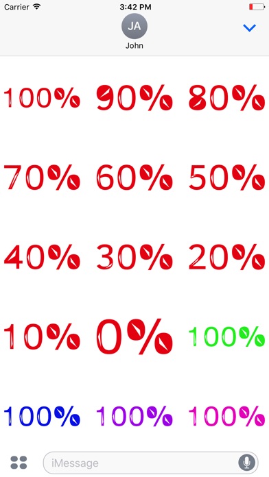 Percentage Stickers: 100% screenshot 3