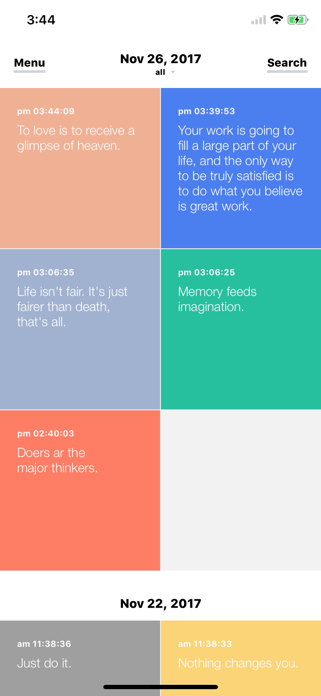 Screenshot do app Memory: Your Memo