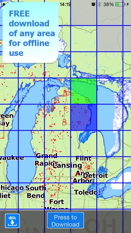 Aqua Map Michigan Lakes GPS screenshot-5