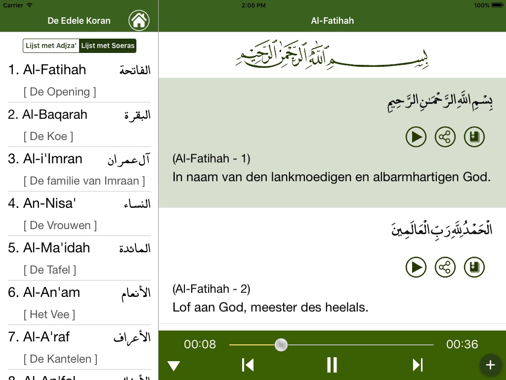 Koran in het Nederlands screenshot 2