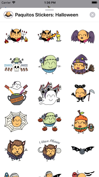 Paquitos Stickers: Halloween