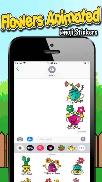Flowers Animated Emoji Sticker