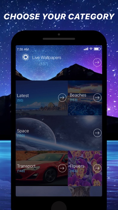 Live Wallpapers for iOS 7 HD Pro Screenshot 1