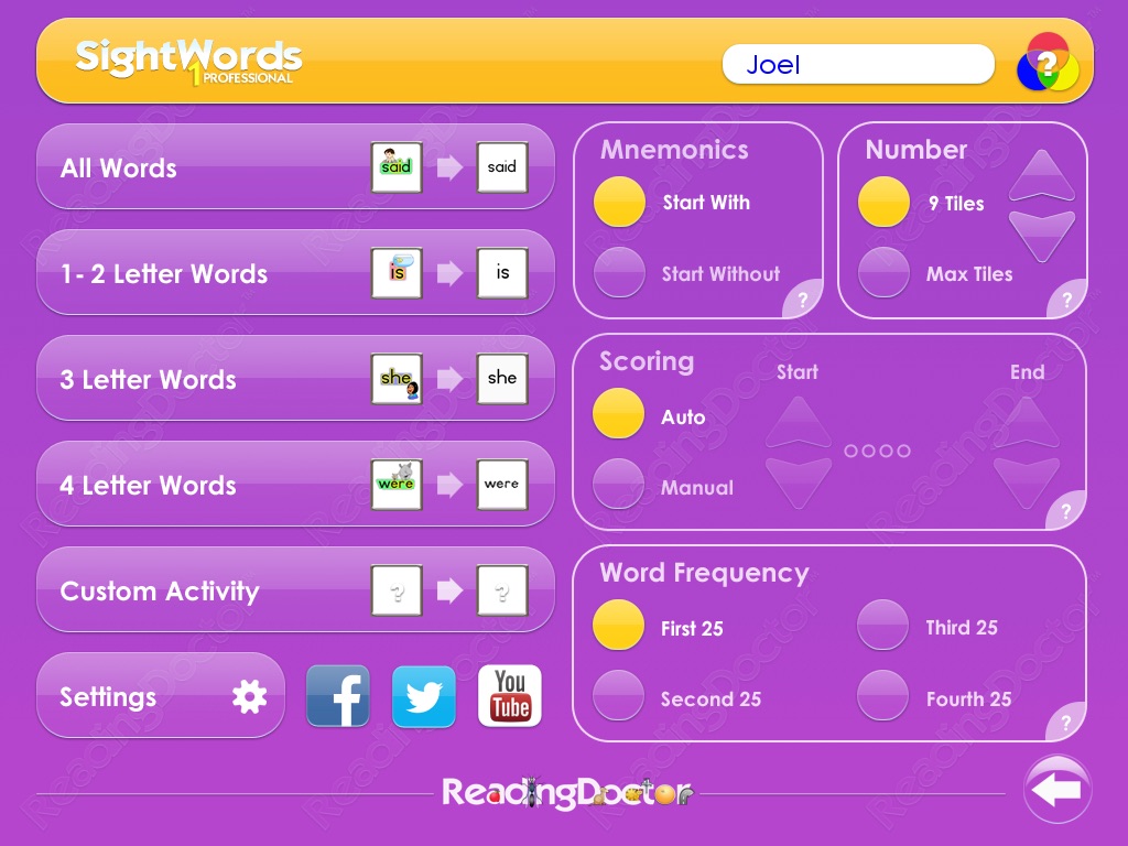 Sight Words 1 : Common English Words screenshot 2