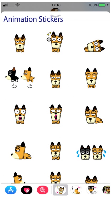 TF-Dog Animation 3 Stickers
