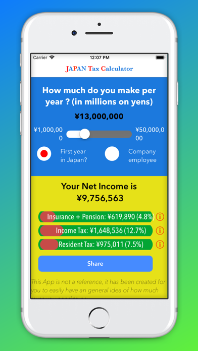 Japan Tax Calculator screenshot 2
