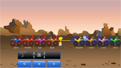 How to cancel & delete Dirt Bike Comparing Fractions from iphone & ipad 3