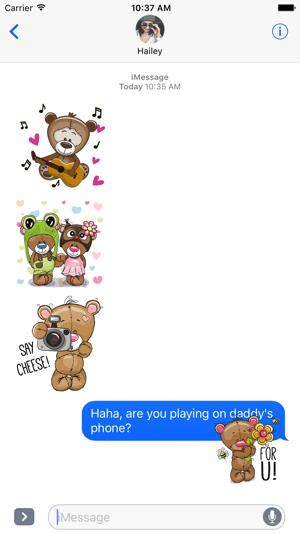 Teddy Bear for Kids Stickers(圖1)-速報App