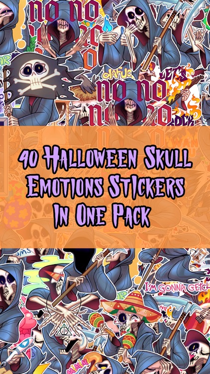 Halloween Skull Stickers Pack!