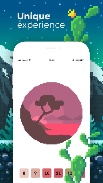 Nature Pixel Art Coloring Book