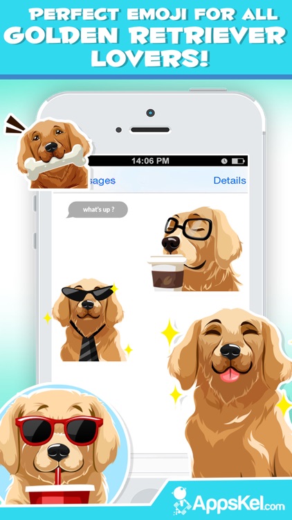 Golden Retriever Dog Emoji screenshot-0