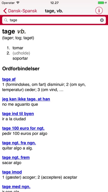 Gyldendal's Spanish Danish Dictionary - Mini