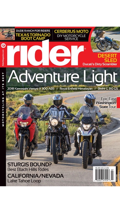Rider Magazine, Motorcycling at its Best