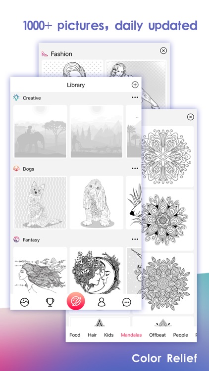 Color Relief Art Coloring Book