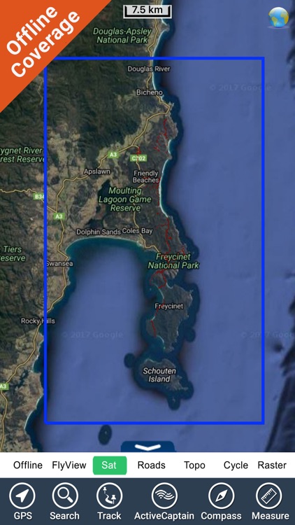 Freycinet NP GPS and outdoor map with guide screenshot-4