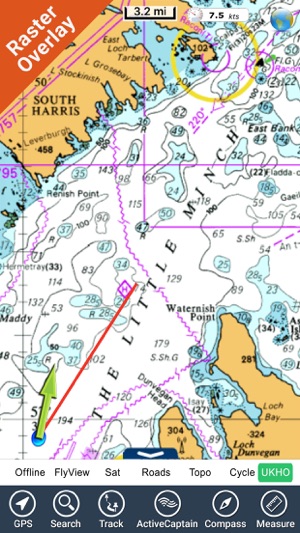 Marine : Hebrides GPS Map fishing chart 